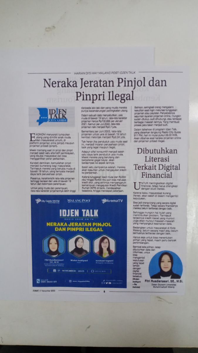 Neraka Jeratan Pinjol Dan Pinpri Ilegal - Harian Dis Way - UMM Dalam ...